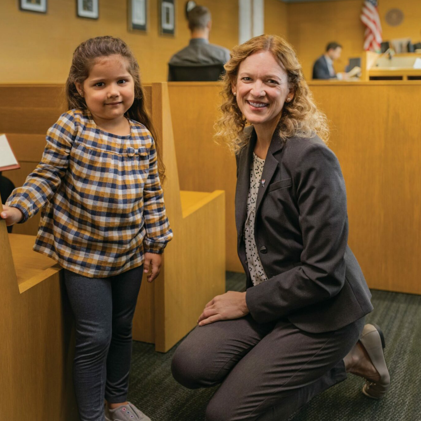 CASA Volunteer Child Courtroom